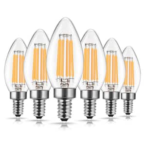 40-Watt Equivalent B11 Dimmable Edison LED Light Bulb Soft White 2700K (6-Pack)