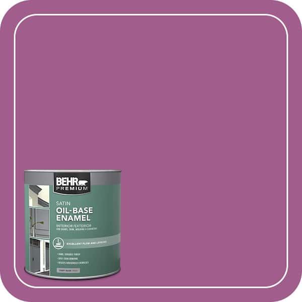BEHR 1 qt. #P110-6 Wild Berry Oil-Based Satin Enamel Interior/Exterior ...