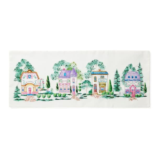 Lenox Spice Village Centerpiece, Multicolor - 14"W x 36"L