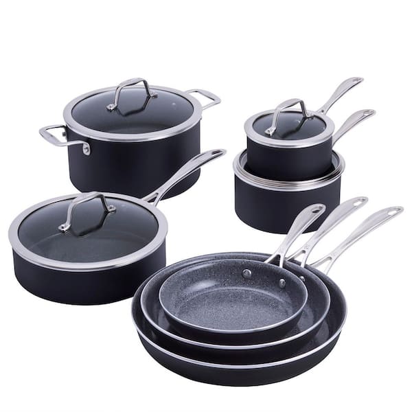 Capri Ceramic 11-Piece Aluminum Ceramic Nonstick Cookware Set