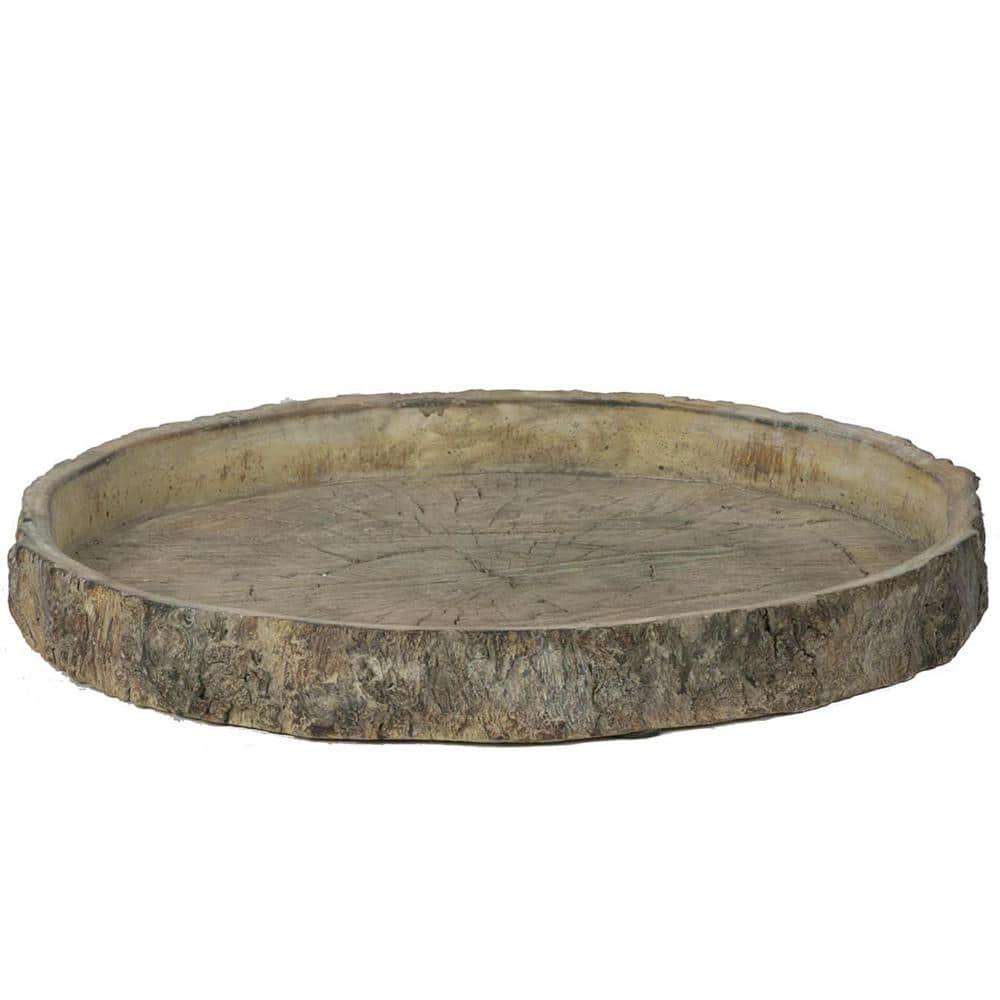 2 in. Faux Wood Round Plate Garden Statue price history on PriceWatchPro