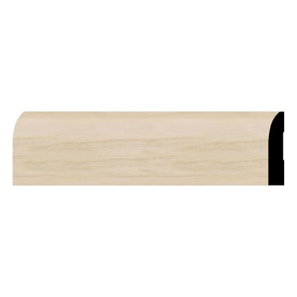 Ekena Millwork WM713 0.56 in. D x 3.25 in. W x 96 in. L Wood White Oak Baseboard Moulding