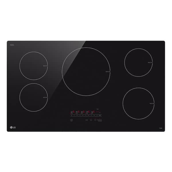 LG 36 in. 5 Burner Element Induction Cooktop in Black with Power Element and SmoothTouch Controls