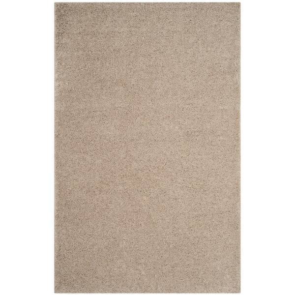 SAFAVIEH Arizona Shag Light Beige 4 ft. x 6 ft. Area Rug