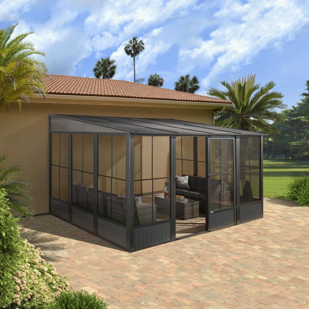 【クロダイ様】SOLARIUM UVランプ 50W Sojag Charleston 10 ft. x 13 ft. Dark Grey Wall Mounted Solarium