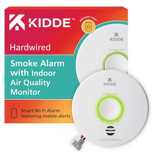 Kidde Smart Smoke Detector with Indoor Air Quality Monitor, Hardwired and Voice Alerts