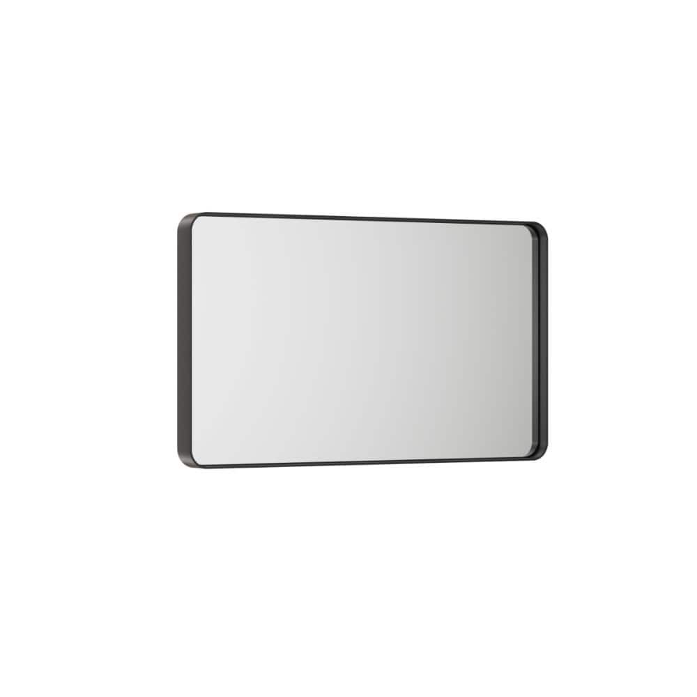 40 in. W x 24 in. H Modern Rectangular Aluminum Bathroom Mirrors for Over Sink Framed Bathroom Vanity Mirror in Black price history on PriceWatchPro