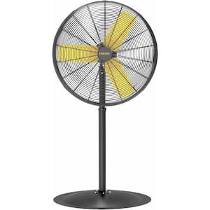 30 in. 3 fan speeds Pedistal Fan in Black with adjustable head, Commercial, Industrial Use, UL Safety Listed