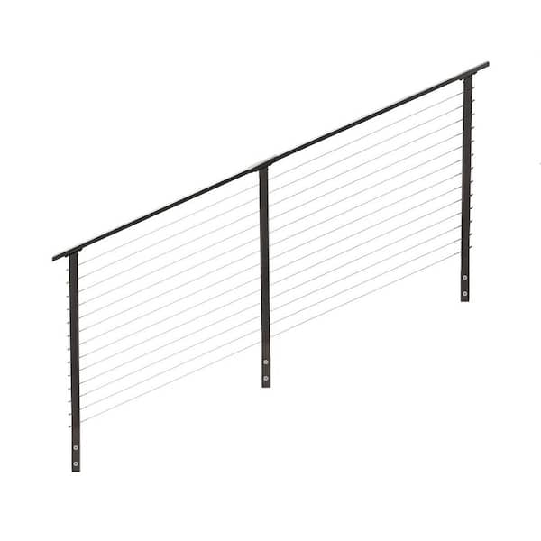 8 ft. Stair Cable Railing, 42 in. Face Mount, Bronze