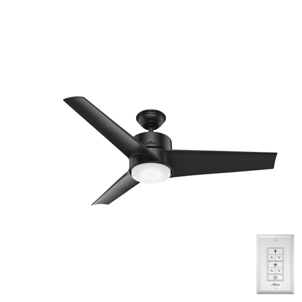 Havoc Matte Black 54" Outdoor LED Ceiling Fan with Remote