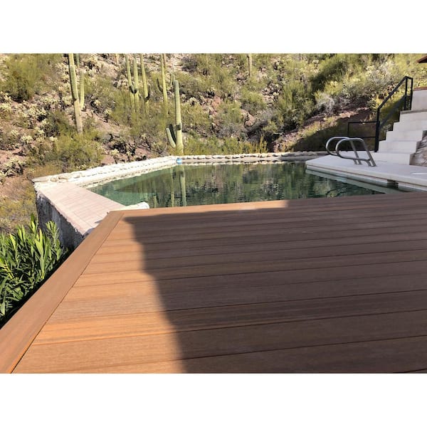 UltraShield Naturale Columbus 1 in. x 6 in. x 8 ft. Peruvian Teak Hybrid Composite Decking Board