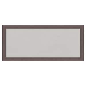 Urban Pewter Framed Grey Corkboard 32 in. x 14 in. Bulletin Board Memo Board