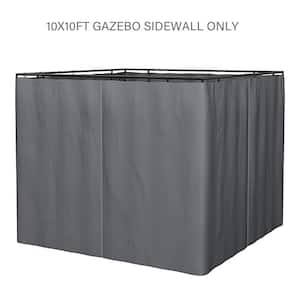 10 ft. x 10 ft. Outdoor Universal Gazebo Replacement Gazebo Sidewall with Zippers