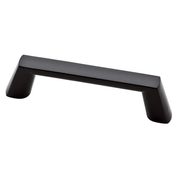 Liberty Soft Modern 3-3/4 in. (96 mm) Matte Black Square Cabinet Drawer Pull