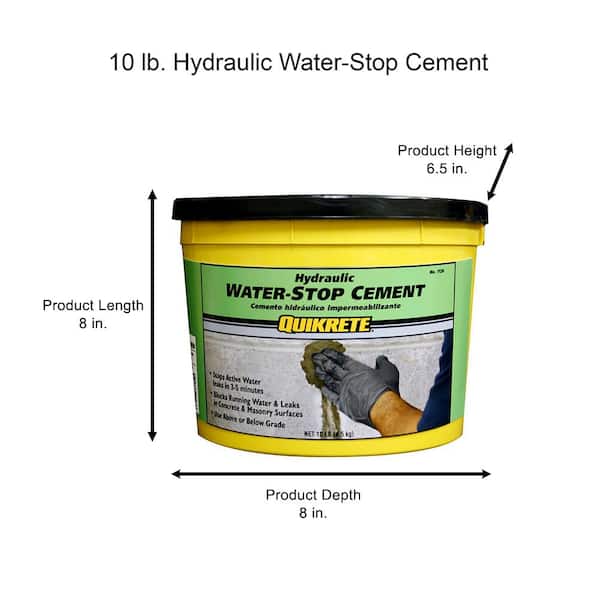 Quikrete - 10 lb. Hydraulic Water-Stop Cement