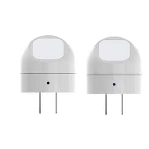 1.93 in. Plug-In Directional Automatic LED Dawn to Dusk White Night Light (2-Pack)