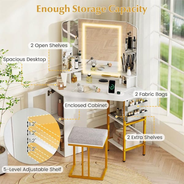 knee length dresses for ladies Ailene Dressing Table With Mirror In Walnut And White Wash   Furnituremart.sg