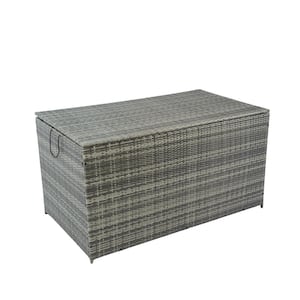 Outdoor 200 Gal. Wicker Patio Deck Box with Lid