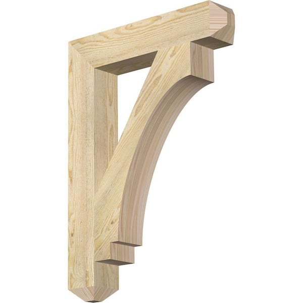 Ekena Millwork 4 in. x 30 in. x 22 in. Douglas Fir Imperial Craftsman Rough Sawn Bracket