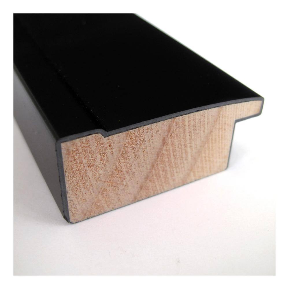 Nero Black Beveled Wood Wall Mirror 23.5 x 19.5 inches