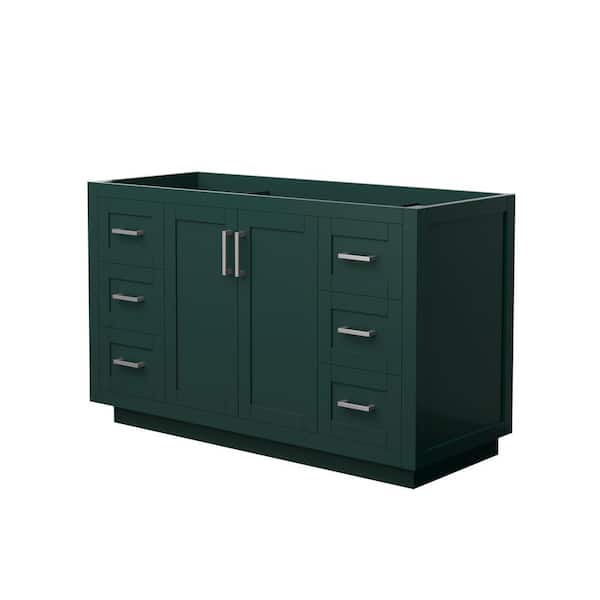 Wyndham Collection Miranda 53.25 in. W x 21.75 in. D x 33 in. H Single Bath Vanity Cabinet without Top in Green