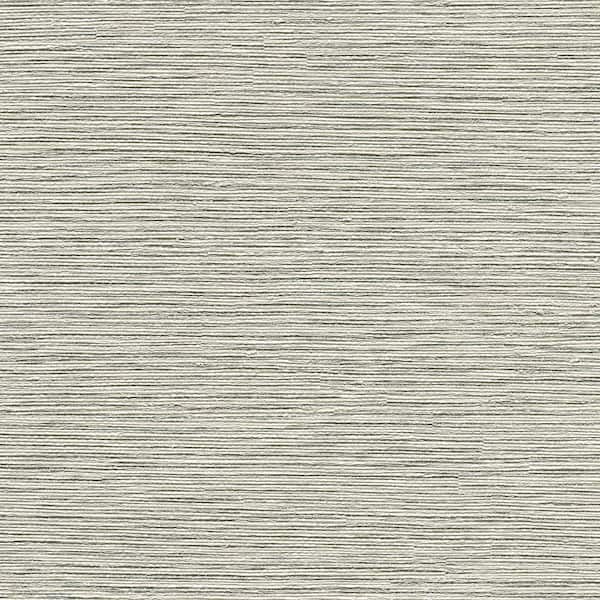 Warner Mabe Grey Faux Grasscloth Grey Wallpaper Sample
