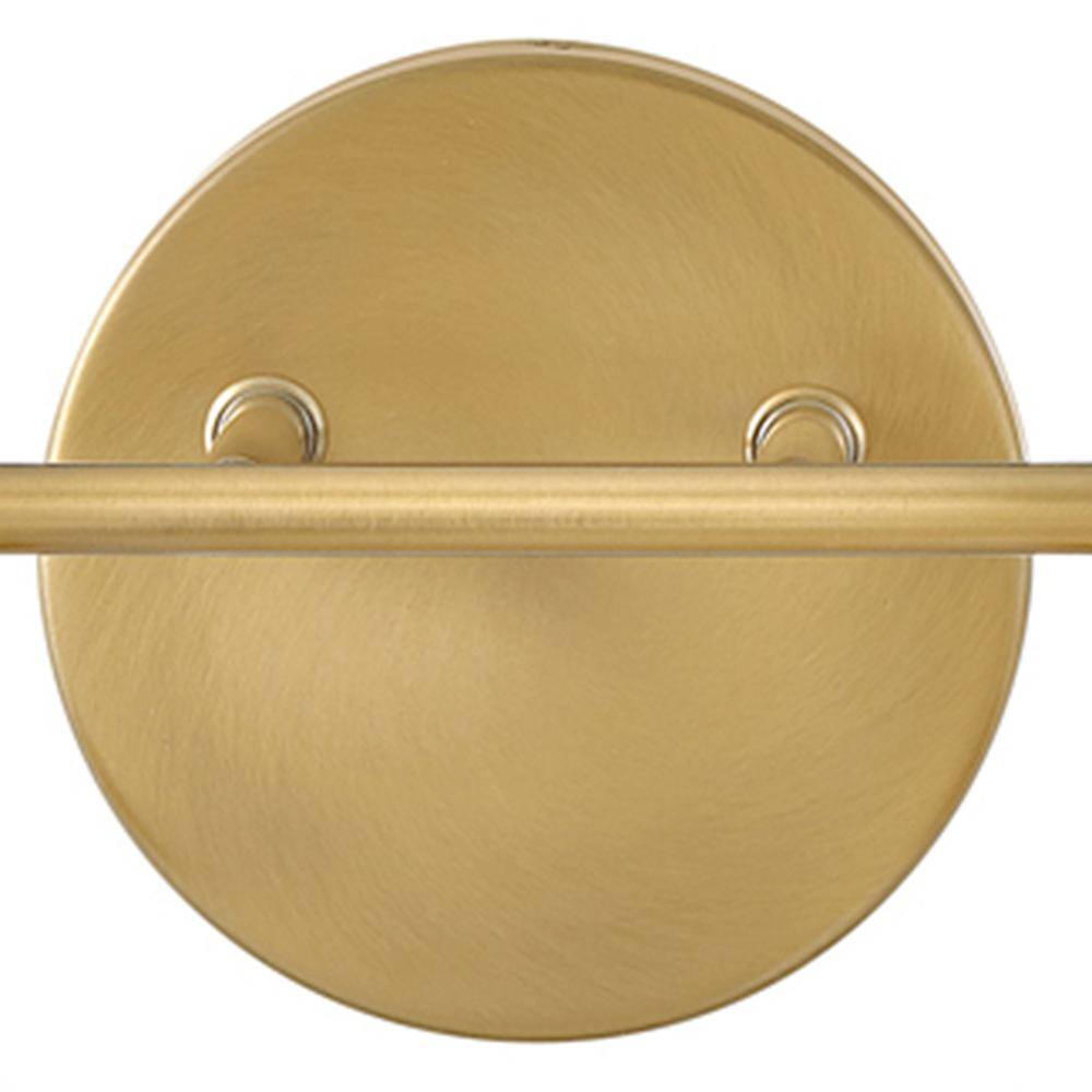 Lacquered Brass 2-Light Vanity with Etched Opal Glass Shades