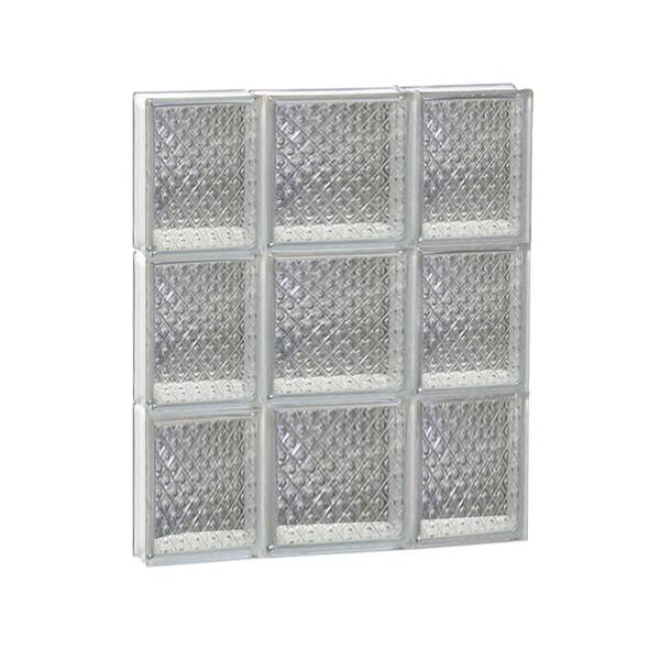 Clearly Secure 19.25 in. x 23.25 in. x 3.125 in. Frameless Diamond Pattern Non-Vented Glass Block Window