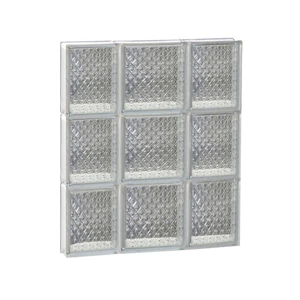 Clearly Secure 19.25 in. x 23.25 in. x 3.125 in. Frameless Diamond Pattern Non-Vented Glass Block Window