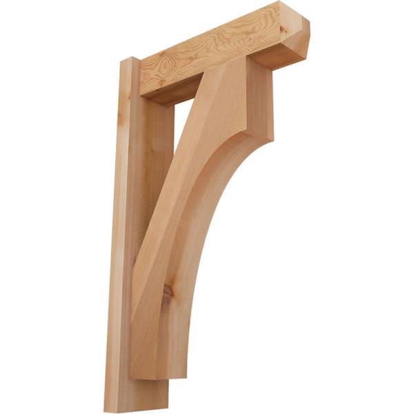 Ekena Millwork 6 in. x 30 in. x 18 in. Western Red Cedar Westlake Craftsman Smooth Outlooker