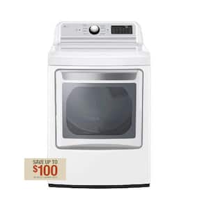 7.3 cu. ft. Vented SMART Electric Dryer in White with EasyLoad Door and Sensor Dry Technology