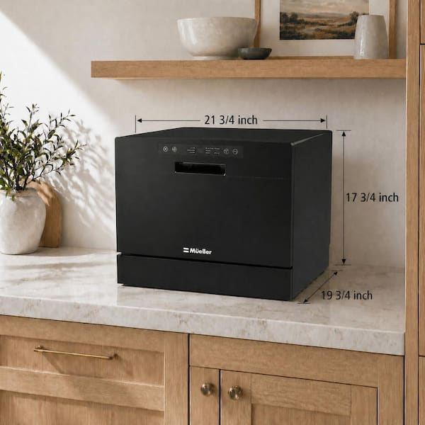 MUELLER 21 in. Professional Digital Portable Countertop Dishwasher