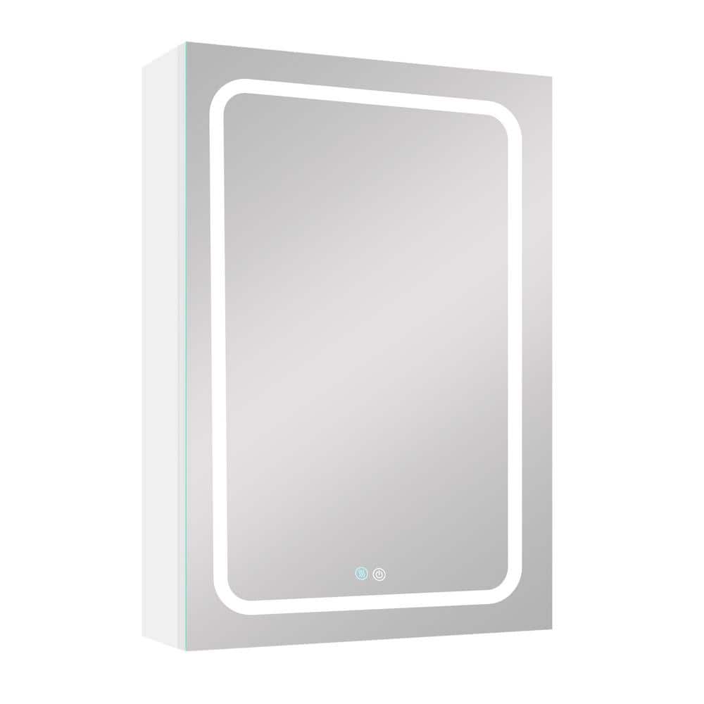 20 in. W x 30 in. H Rectangular Aluminum Medicine Cabinet with Mirror