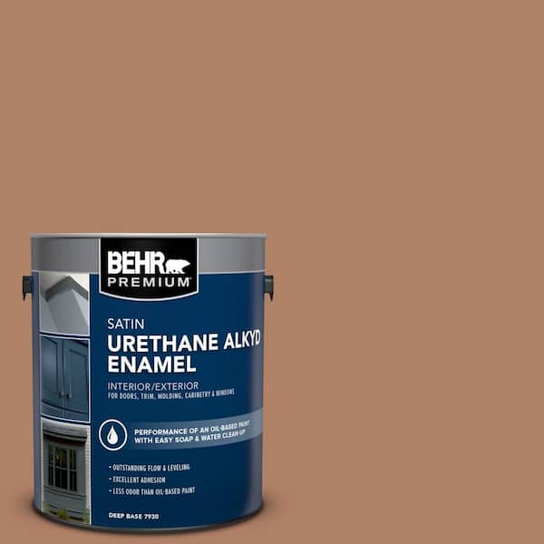 1 gal. #S210-5 Cider Spice Urethane Alkyd Satin Enamel Interior/Exterior Paint