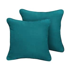 Sunbrella Spectrum Peacock Outdoor Corded Throw Pillows (2-Pack)