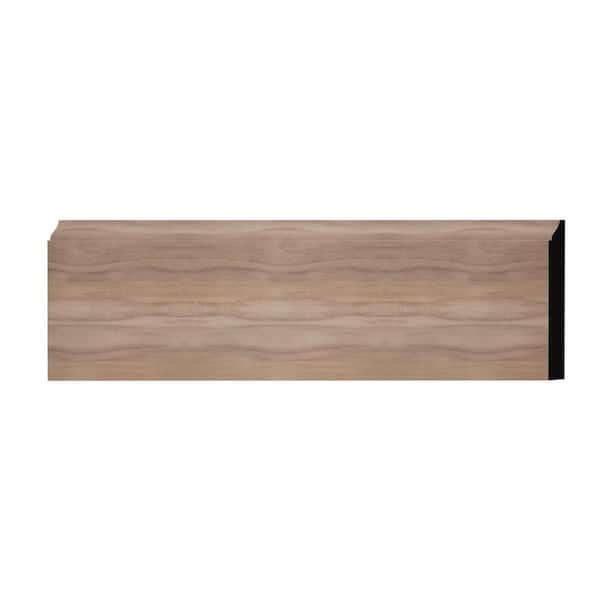 Ekena Millwork WM618 0.56 in. D x 5.25 in. W x 6 in. L Wood (Walnut) Baseboard Moulding Sample