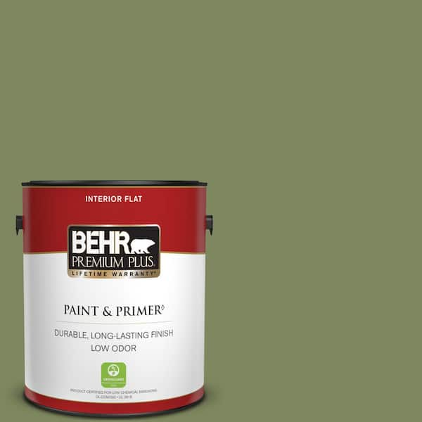 BEHR PREMIUM PLUS 1 gal. #PPU10-02 Tuscany Hillside Flat Low Odor Interior Paint & Primer