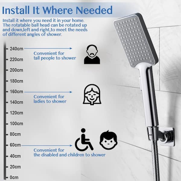 Solid Copper Handheld Shower Head Holder – Wall Mount Bracket For Bathroom, Rustproof & Heat Resistant