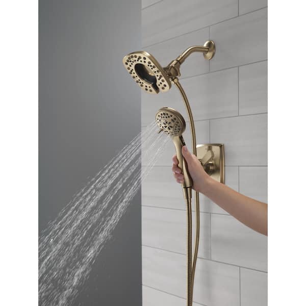 Delta Ashlyn In2ition Gold 1-Handle Shower Trim Kit in Champagne