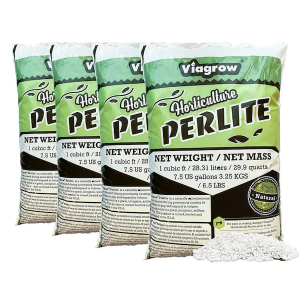 Viagrow 102 Quarts, 4 cu. ft. Organic Perlite Planting Soil Additive and Growing Medium White