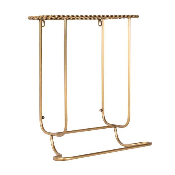 Rosalina 17 in. W x 9 in. D Gold Metal Decorative Wall Shelf