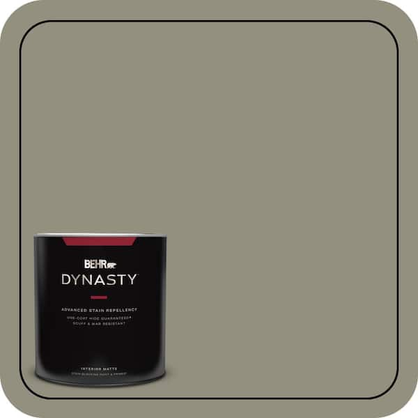 BEHR DYNASTY 1 qt. #N350-5 Muted Sage One-Coat Hide Matte Interior Stain-Blocking Paint and Primer