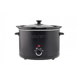 5 qt. Slow Cooker, Removable Ceramic Pot, Keep Warm Settings Black Matte