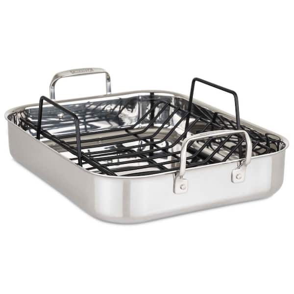 Viking 3-Ply Stainless Steel Roasting Pan with Rack and
