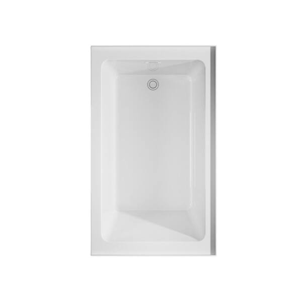 Grayley 60 in. x 36 in. Soaking Alcove Bathtub with Left Drain in White with Shiny White Trim