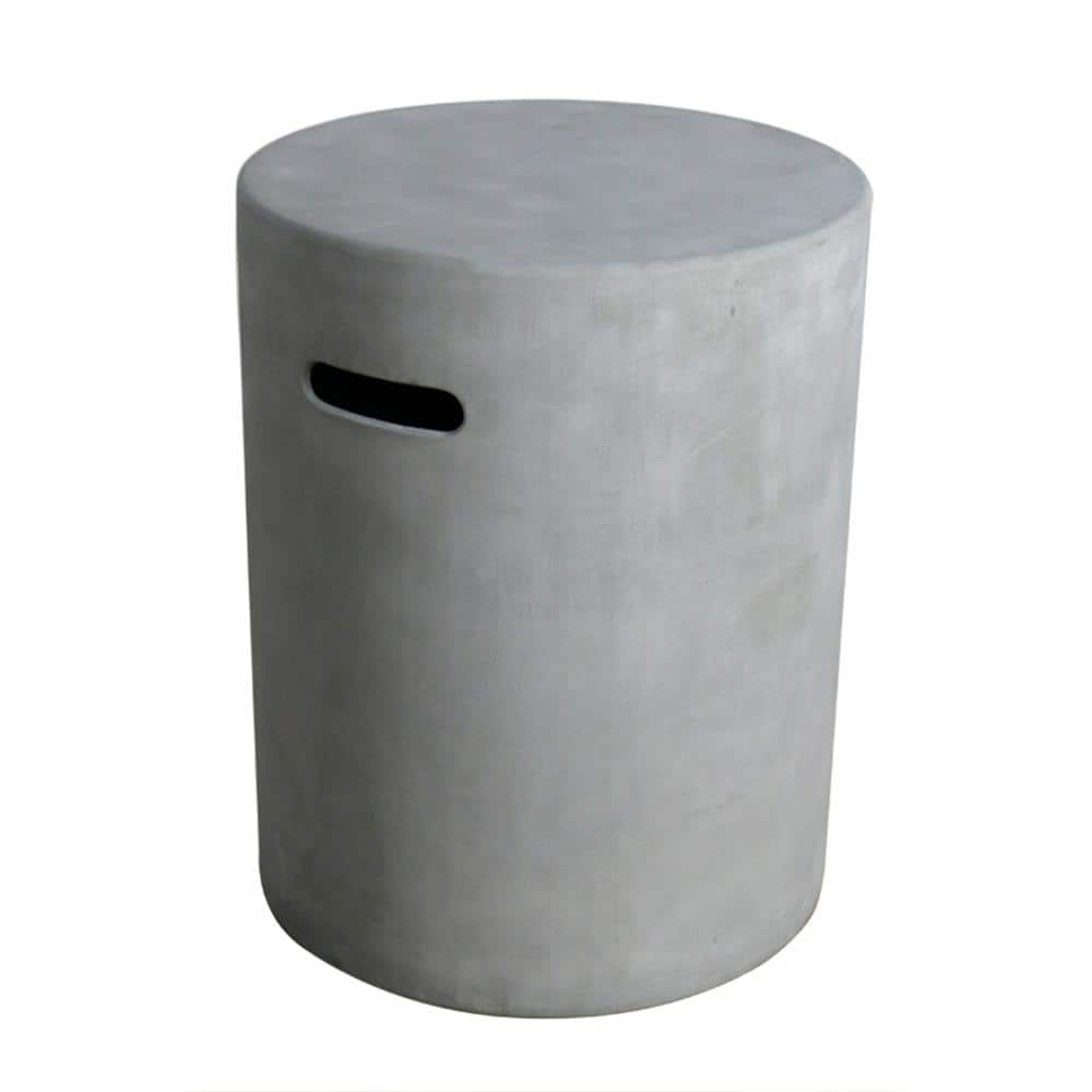 Light Gray Concrete Propane Tank Cover and Side Table