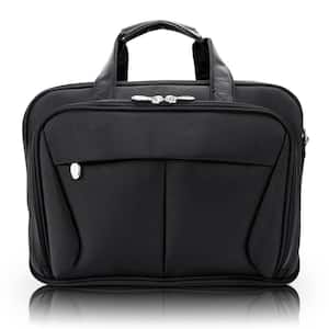 Pearson Tech-Lite Ballistic Nylon, 17 in. Black Expandable Double Compartment Laptop Briefcase