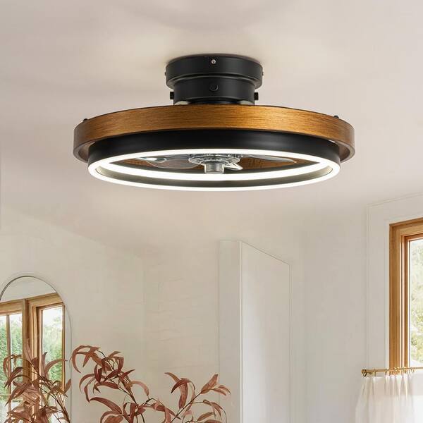 RRTYO Nihar 19.6 in. Farmhouse Round Indoor Black Standard