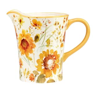 Sunflowers Forever 96 fl. oz. Earthenware Pitcher