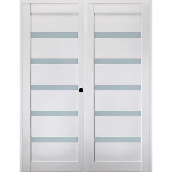 Paneled Wood French Doors Belldinni Finish: Oak, Handing: Left, Size: 60 x 80